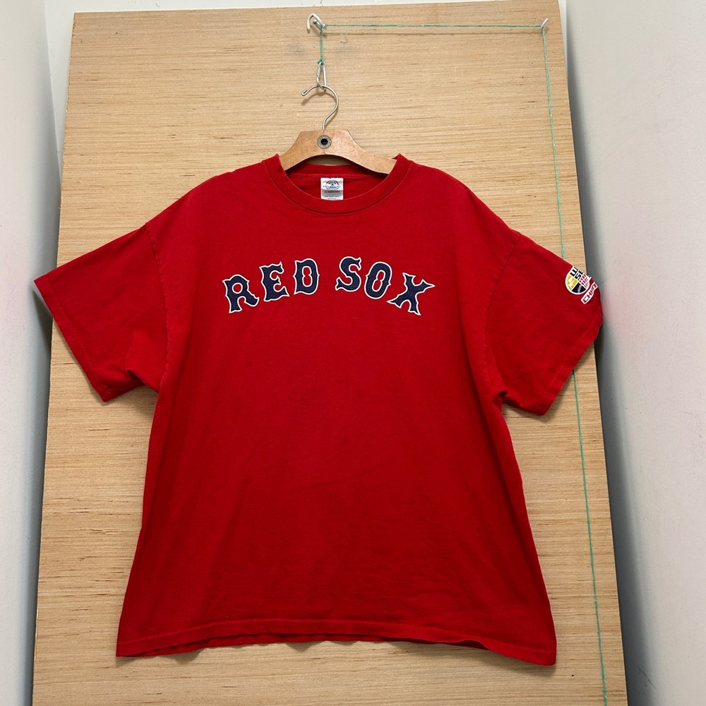 Boston Red Sox David Ortiz 34 2007 World Series Champions Red Shirt XL Delta